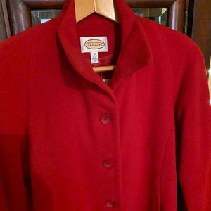 Talbots Red Coat Wool/Cashmere blend Size 10